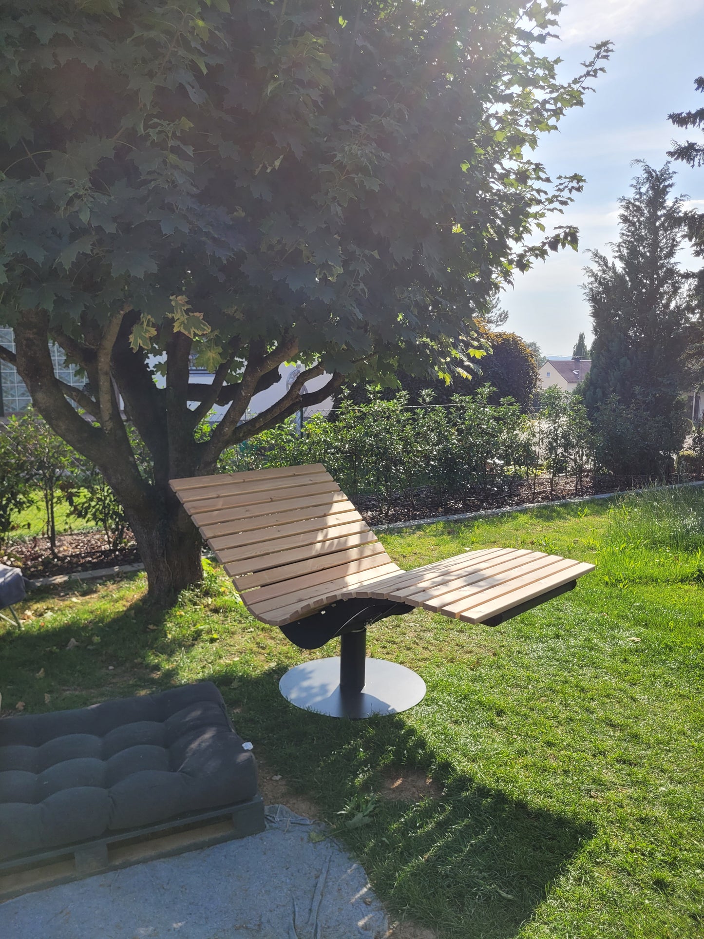 Sonnenliege für den Garten- drehbar - mit Feststellbremse - für 2 Personen - pulverbeschichtet
