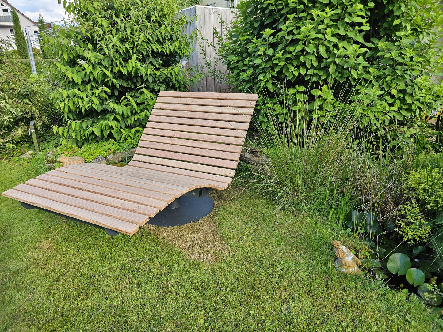 Sonnenliege für den Garten- drehbar - mit Feststellbremse - stufenlose Neigung - für 2 Personen - pulverbeschichtet