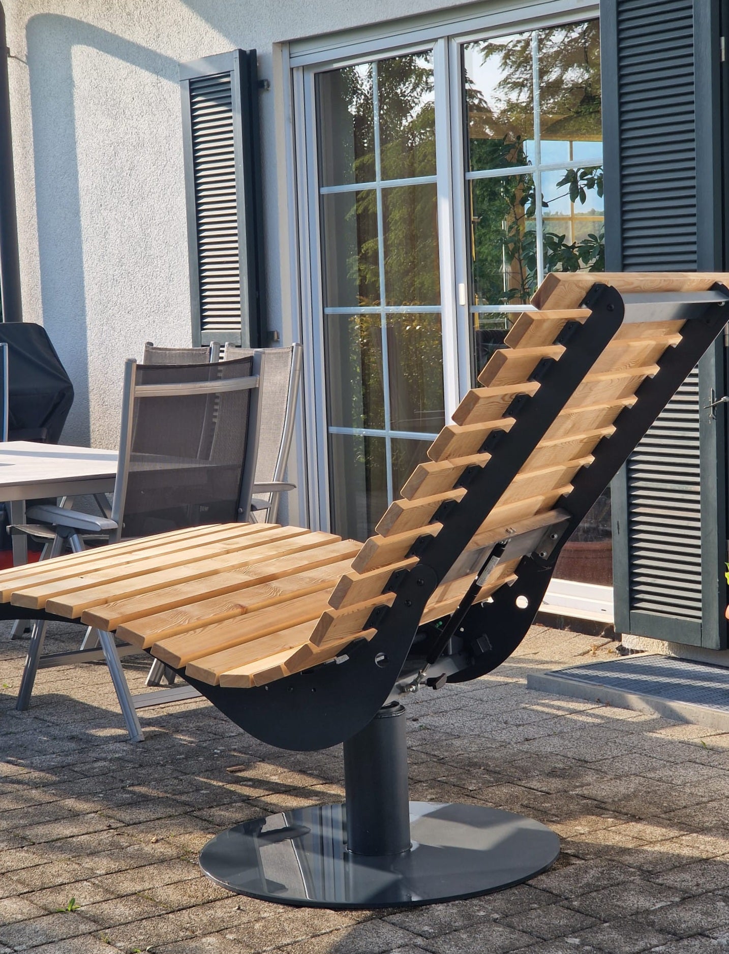 Sonnenliege für den Garten- drehbar - mit Feststellbremse - für 2 Personen - pulverbeschichtet